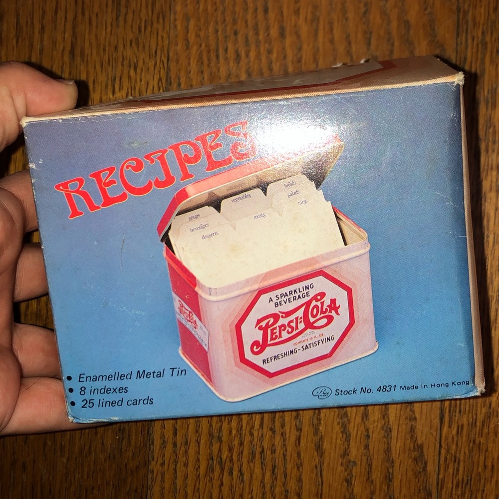 Pepsi Cola Recipe tin
